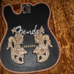 Fender/ Scarecrow Guitars Custom handtooled leather wrapped JD telecaster w/ Joe barden Pickups image 5