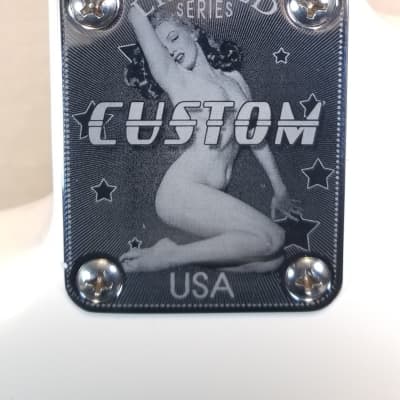 Fender Player Strat Partscaster, USA Hardware, Noiseless Pups, Custom Pickguard & Marilyn Monroe Neck Plate, Polar White image 14