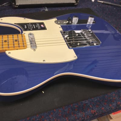 Fender American Ultra Telecaster with Maple Fretboard in Cobra Blue 2022 Free Ship! image 3