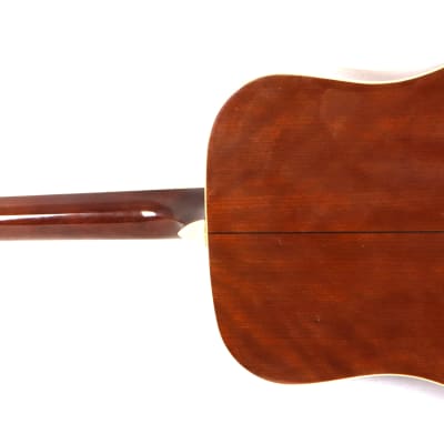 Morris MD507 Solid Top Mahogany Cherry Sunburst Acoustic Guitar image 4