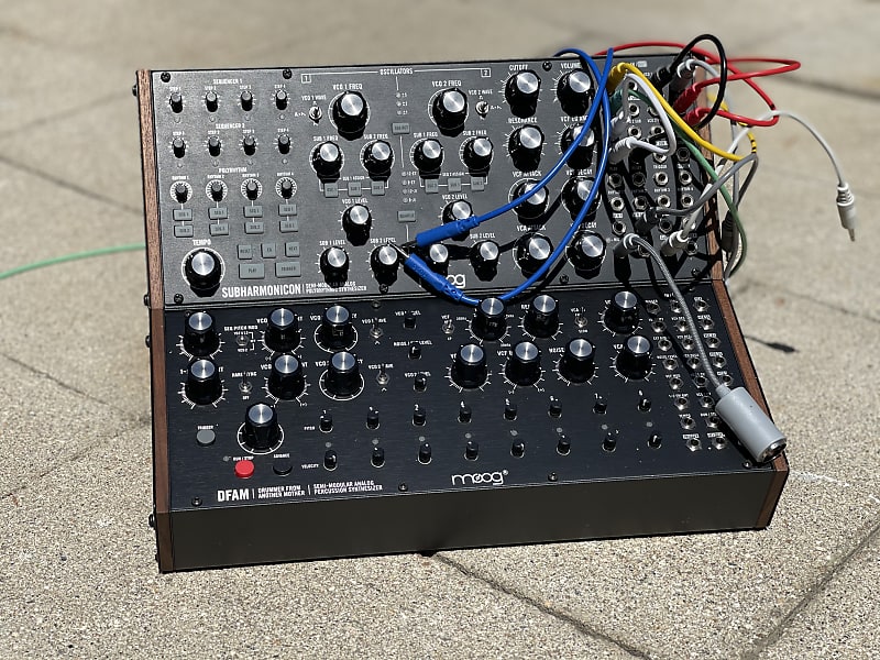 Moog Sub Harmonicon and DFAM with 2-Tier Rack Bundle and MIDI to CV image 1