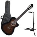 Ibanez GA35TCE Ac/El Classical Guitar - Violin Burst PERFORMER PAK