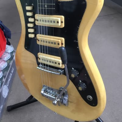 1965年 Pleasant c./ SEL-220 3PU ジャガー風ギター Yahoo!オークション - 中古 1965 Pleasant c./ Shinko Gakki SEL