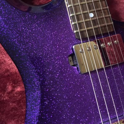 Tagima Chameleon  hand made in Brazil guitar 2019 purple sparkle image 3