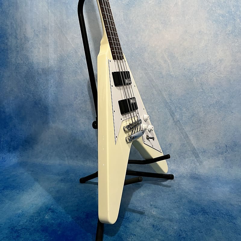 Edwards by ESP E-FV-103B Flying V Bass 2010 White Made in Japan | Reverb