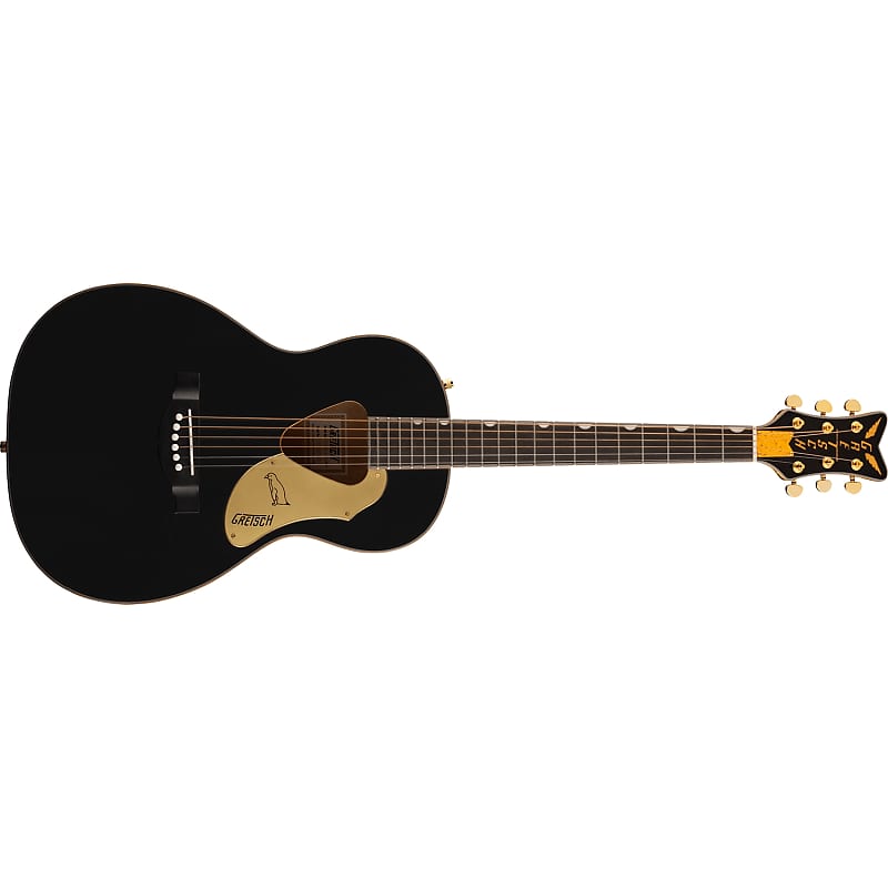 Gretsch G5021E Rancher Penguin Parlor Acoustic Electric Guitar, Black image 1