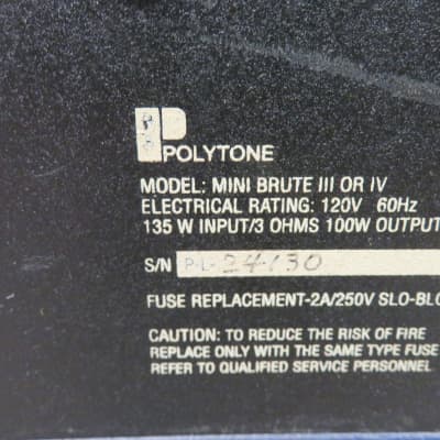 Polytone Mini Brute III Guitar Combo Amplifier (Cleveland, OH) image 8