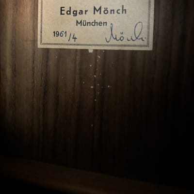1961 Edgar Monch Classical Guitar image 14