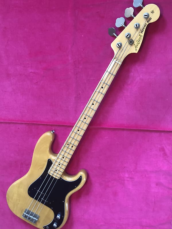 1977 Aria Pro II Primary Bass Vintage Natural Japan Reverb