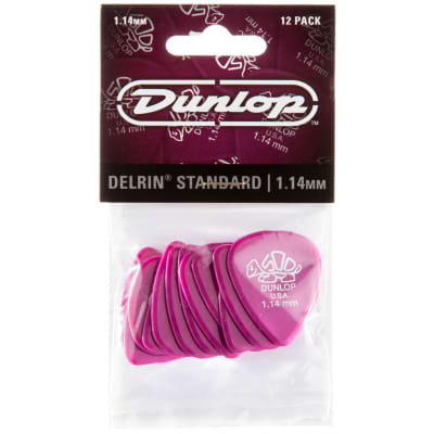Dunlop 41P1.14 Pink Delrin Standard 1.14mm Guitar Picks, 12-pack image 4