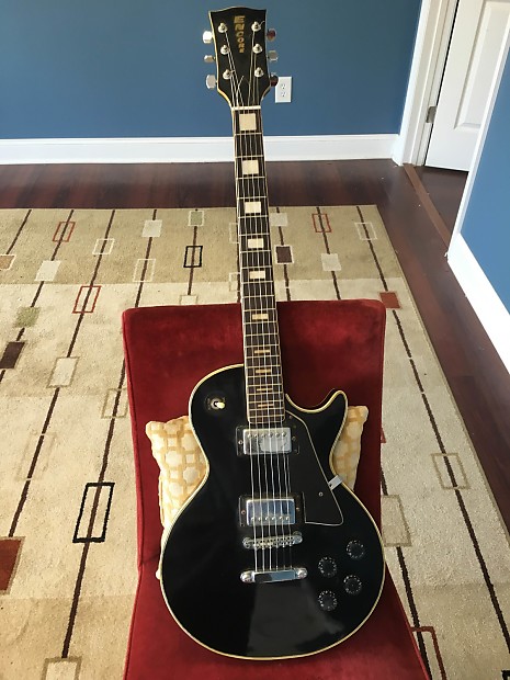 Vintage 70s Black Beauty Les Paul by Encore Electric Guitar