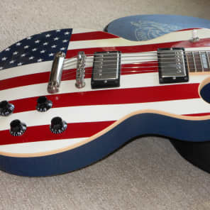 2001 Gibson Les Paul Stars & Stripes Red White Blue American Flag Electric Guitar & Case #17 image 20