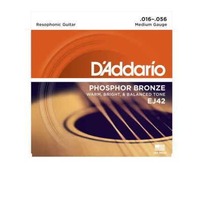D'Addario EJ42 Resophonic Guitar Strings, 16-56 image 1