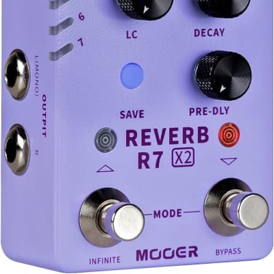 MOOER R7 X2-Seriers Stereo Multi Reverb Pedal image 3