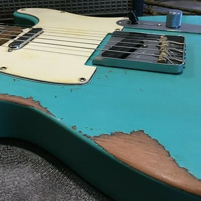 Relic Fender Vintera 60's Telecaster Modified Road Worn Surf Green by Nate's Relic Guitars image 5