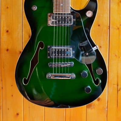 Carparelli Electric Guitar Classico SH2 [Semi-Hollow] - Dark Green Burst (Custom Setup) image 2