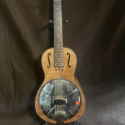 Republic Miniolian Tiger Skin Maple Resonator Parlor Guitar for sale