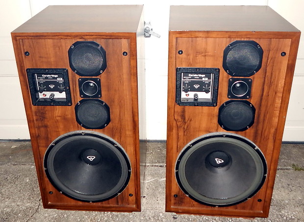 Cerwin-Vega D-9 speakers woofers refoamed cabinets nice grilles rough