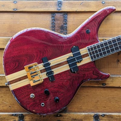 (16498) Daion Power Mark XX-B 4 String Bass '75-'84 - Wine Red for sale