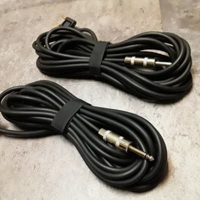 Heavy Gauge 1/4" to Banana Cables Pair - 25ft. Length - *Great for Studio Monitors* image 1