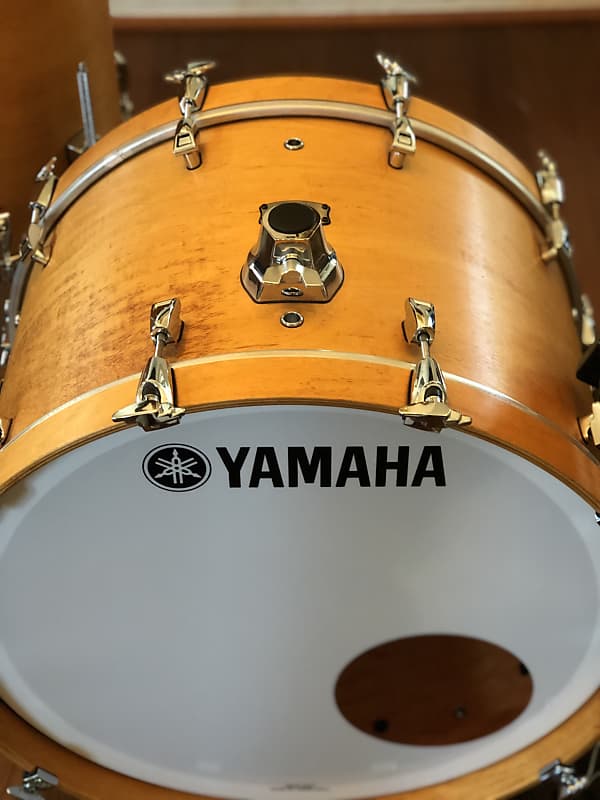 Yamaha Absolute Hybrid Maple Drum Set + CASES 2018 Vintage Natural | Reverb