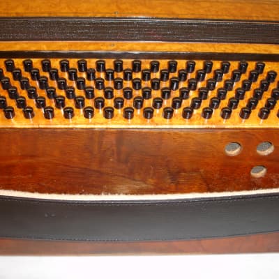 Vintage Antique "USA" Birds-Eye Maple Military Accordion w/ Geib Case image 16