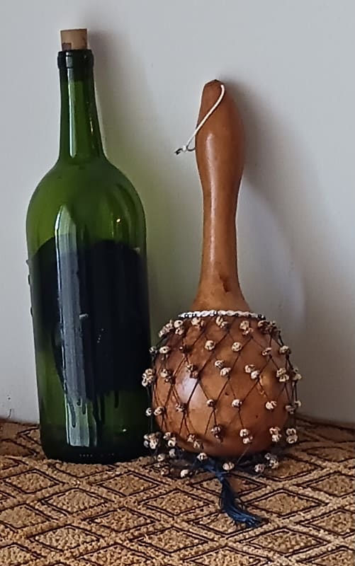 Axatse (small Ewe netted gourd rattle) - small image 1