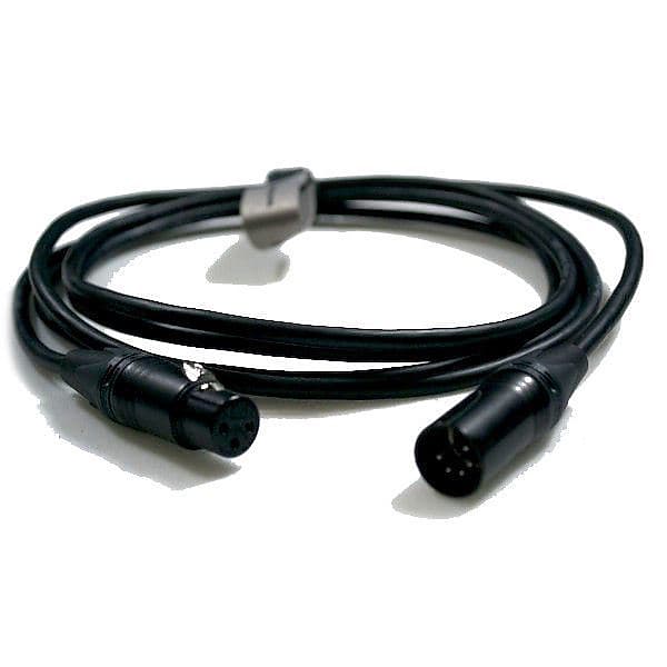Professional DMX 3-Pin XLR Female to 5-Pin XLR Male Van Damme Cable[3 meter,black] image 1