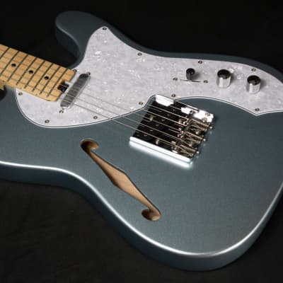 Aria Pro II TEG-TL Thinline Electric Guitar (Various Finishes)-Metallic Ice Blue image 12