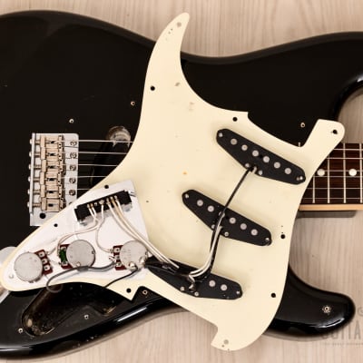 1983 ESP 400 Series ST465 Vintage S-Style Guitar Black, One-Owner w/ Case, Japan image 16