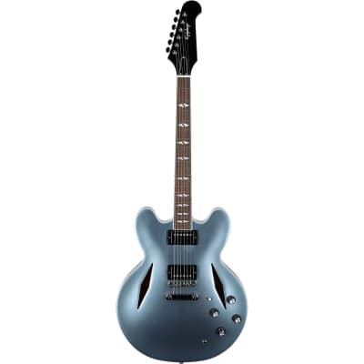 Epiphone Dave Grohl Signature DG-335 Semi-Hollow Guitar w/ USA Gibson Pickups and Hard Case - Pelham Blue image 3