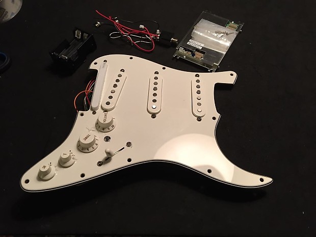 Pickups & Electronics from a Fender/Roland VG Stratocaster 2008 Complete Pickguard Assembly image 1
