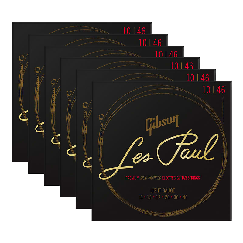 Gibson Les Paul Premium Electric Guitar Strings Light 6 Pack Reverb