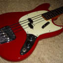Vintage 1967 USA Made Fender Mustang Bass, Dakota Red, Matching Headstock, Absolutely Beautiful!