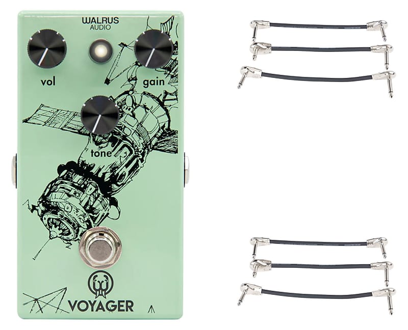 Walrus Audio Voyager Preamp/Overdrive + 2x Gator Patch Cable 3