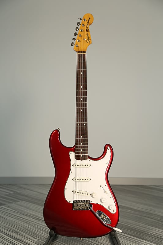 1983 Squier By Fender Jv Stratocaster 1983 Candy Apple Red Reverb