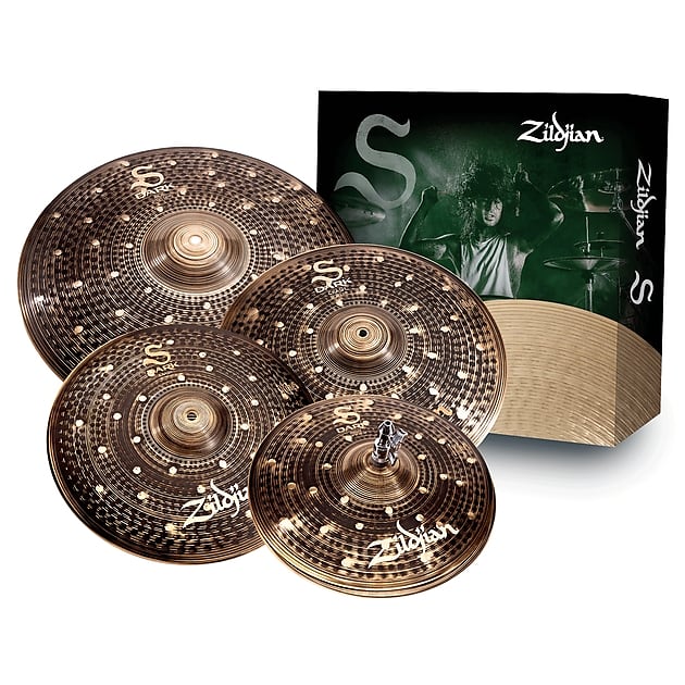Zildjian S Famliy Dark Cymbal Pack 14” Hihats 16”  and 18” Crash, 20” Ride image 1