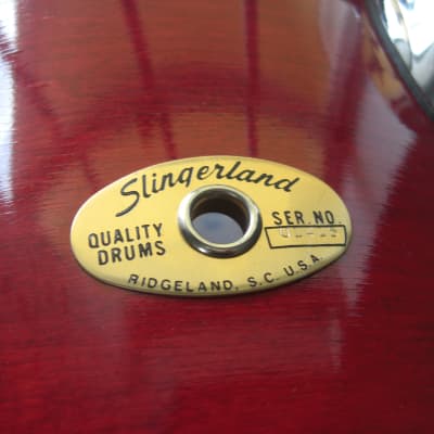 Slingerland Lite HSS Era 12x10  Tom Jasper shell Gloss Red transluscent lacquer Beautiful condition! image 5