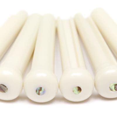 GHS Fast Fret String and Neck Lubricant Bundle with Graph Tech PP-1182-00 TUSQ Traditional Style Bridge Pin Set - White with 2mm Paua Shell Dot Inlay (set of 6) image 3
