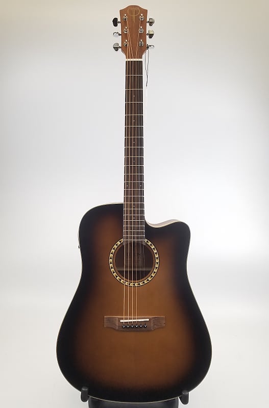 Teton STS100CEDVS Dreadnought with Electronics 2021 Dark Vintage Stain image 1