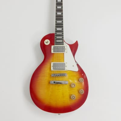 Haze 277THS Flame Maple Cherry Solid Body Electric Guitar,Sunbust+Free Gig Bag,tuner,Strap,Pick image 2