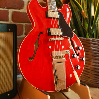 2002 Gibson USA ES-335 DOT, Heritage Cherry Flame Top/Back 
