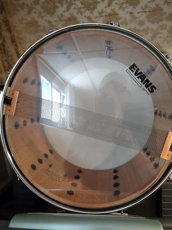 Stubblefield drum company Custom-made snare drum 2021 Seafoam green image 1