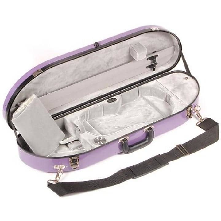 Bobelock 1047 Fiberglass Half Moon Violin Case Purple | Reverb