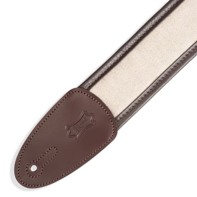 Levy's MHG2-DBR Lux Padded Hemp Strap, 2.5" Wide, Traditional Dark Brown, Natural, Adjustable to 51" image 3