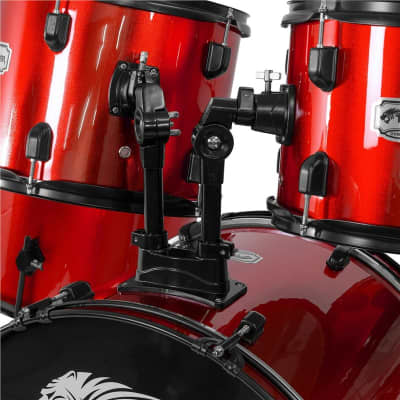 Tiger DKT28 5 Piece Acoustic Drum Kit, Red, Ex-Display image 3