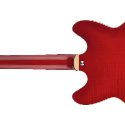 Hagstrom Tremar Viking Deluxe Semi-Hollow Electric Guitar, Resinator Fingerboard, Transparent Wild Cherry image 3