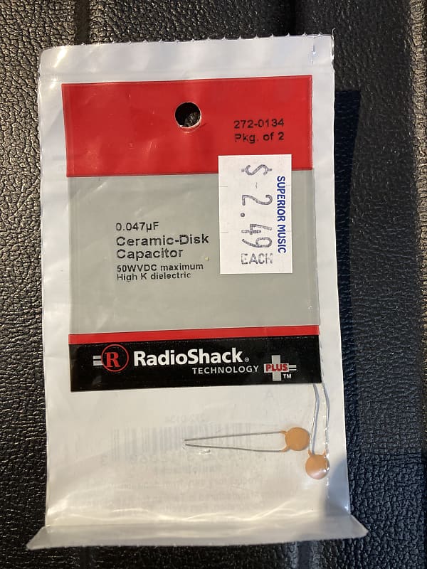 Radio Shack .047uf ceramic disk capacitor 2023 Package of 2 Reverb