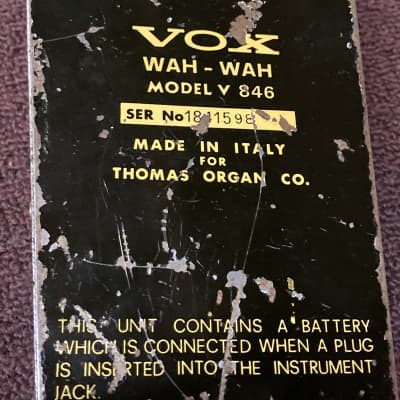 Vox V846 Wah Pedal/Bag Italy Trash Can ICAR Pot image 9