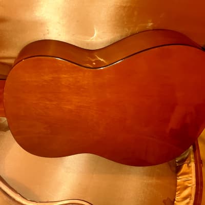 SAMICK LC-015G classical guitar and hard-shell case, 70's-80's, - natural with gloss coating. image 23
